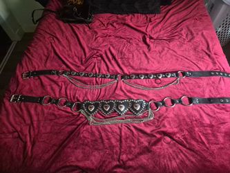 Leather Belts - metal, punk