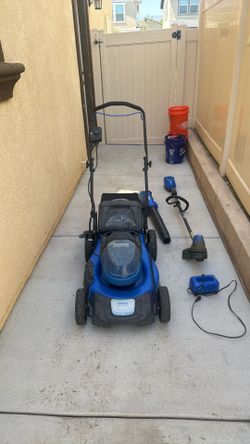 kobalt lawnmower weed wacker and blower