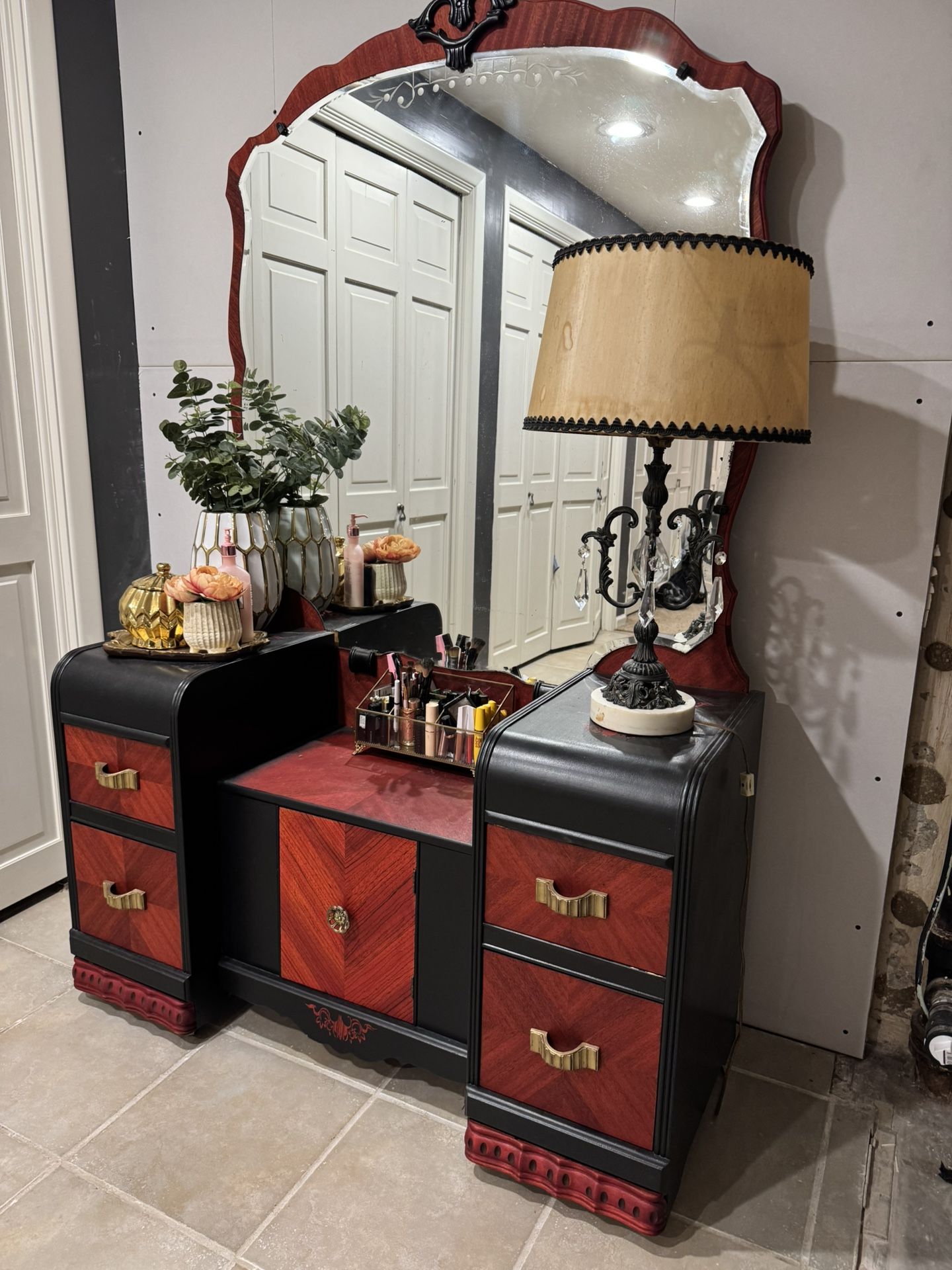 Red and black Vanity