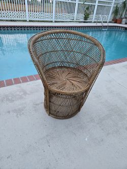 1970's Boho wicker chair