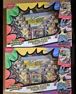 2x Mega Lucario Ex Poster Collection Boxes