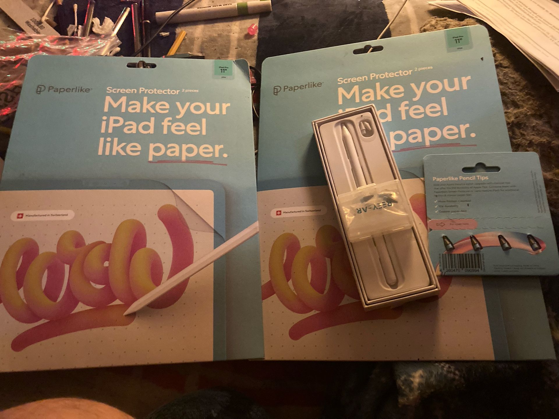 2 Paperlike iPad Pro 11” Screen Protecters With I Pencil Series 2 And Extra Pencil Points IPad Pro