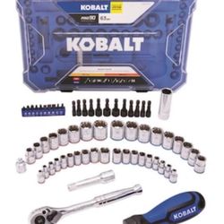 Kobalt PRO-90 63-Piece Standard (SAE) and Metric Polished Chrome Mechanic's Tool