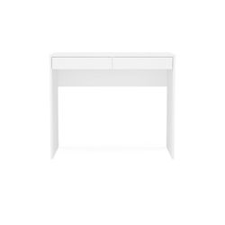 Tijuca Two Drawer Compact Student Desk, White. Assembled  29 in H x 35 in W x 17 in D
