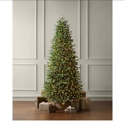 Slim LED Pre-Lit Artificial Christmas Tree