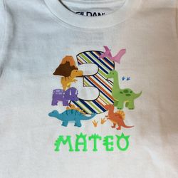 Custom Dinosaur Birthday Shirts