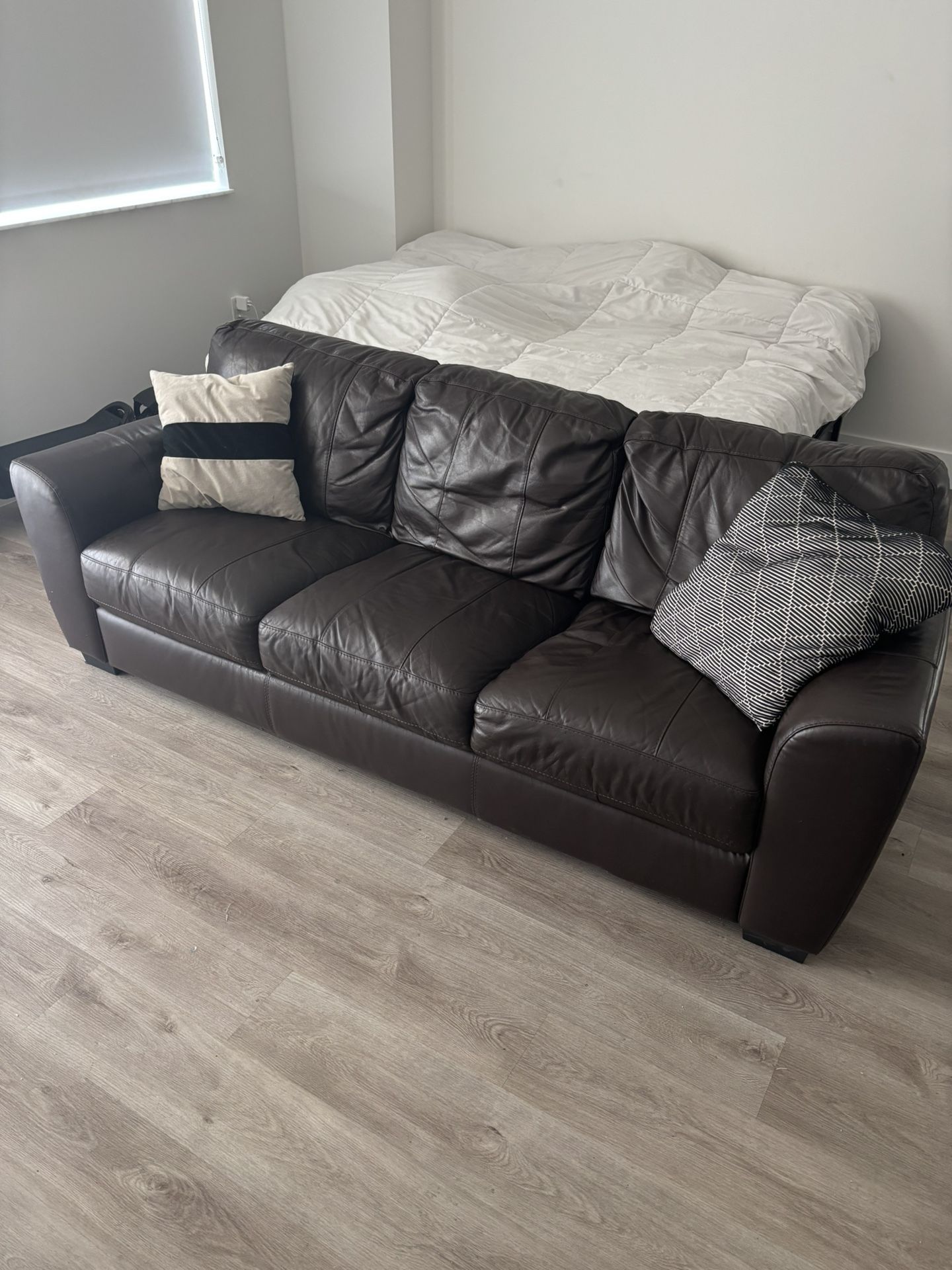 Brown Leather Couch