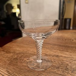 1 Stuart Crystal Ariel Air Twist 4 5/8" Champagne Tall Sherbet Glass 11 Available