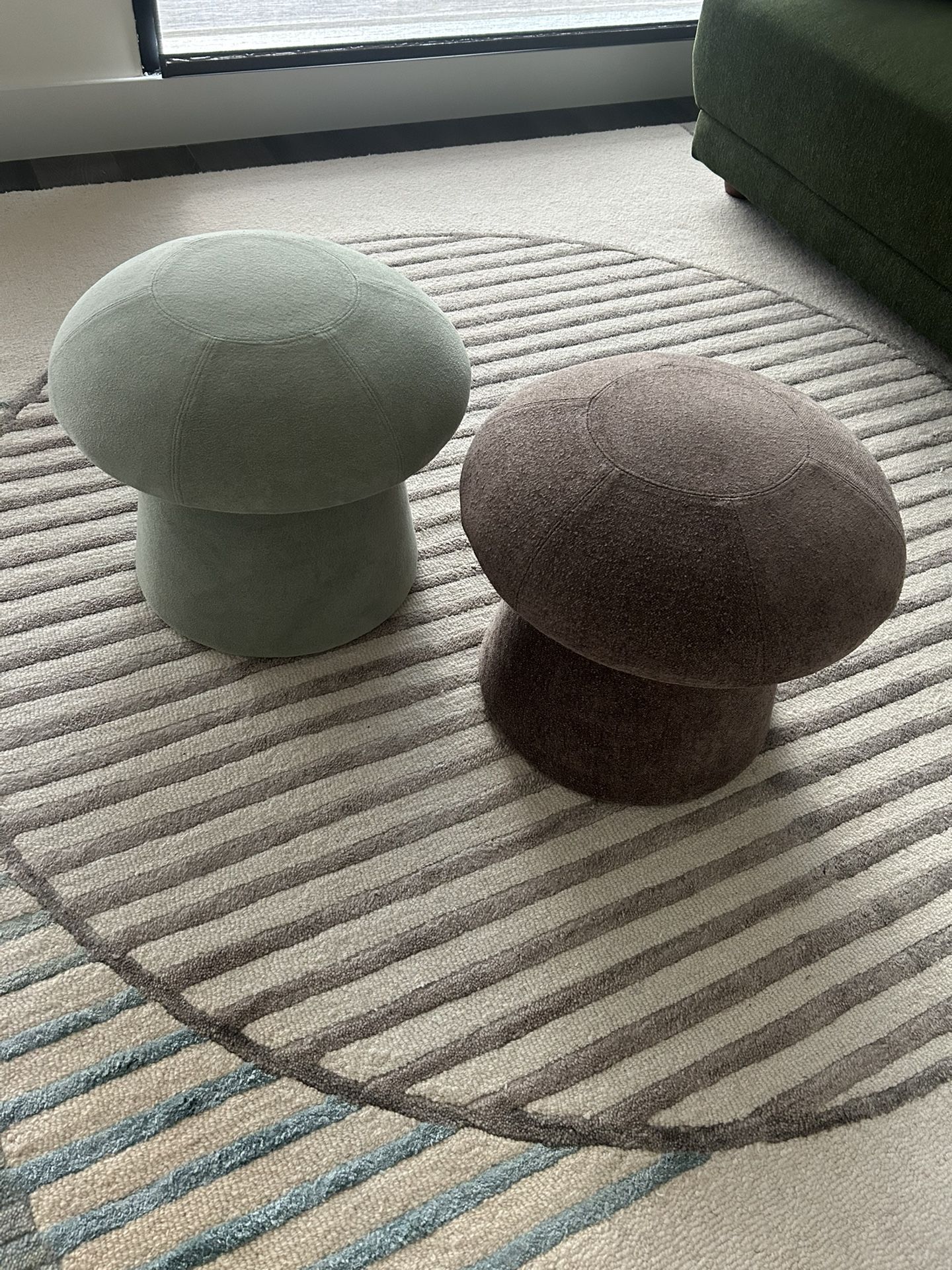 22” Twin Mushroom Ottomans
