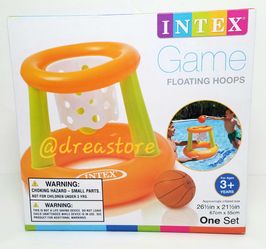 Intex Pool Games Floating Hoop Inflatable Basket And Ball 26.5in. x 21.5in.