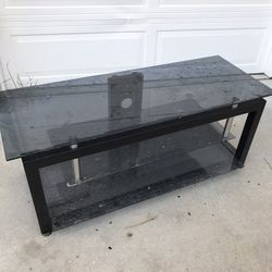 Black TV Stand With Glass Top 