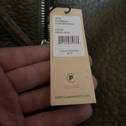 Olive green Rebecca Minkoff mini backpack #mini #backpack
