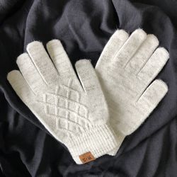 Soft Light Grey Gloves