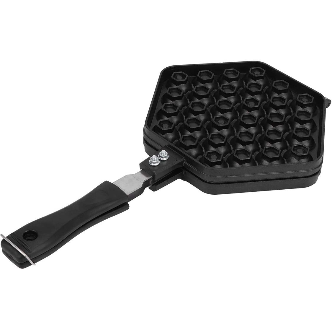 Egg Waffle Pan,Non-Stick Grill Egg Cake Pan Egg Puff Waffle Maker Double Sided Iron Pressure Pan