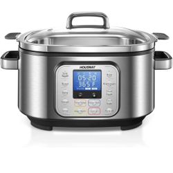 Slow Cooker, HOUSNAT 10 in 1