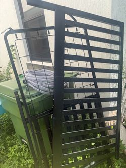 Black Metal bed for single bed