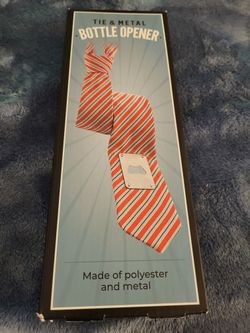 Tie and Metal Bottle Opener