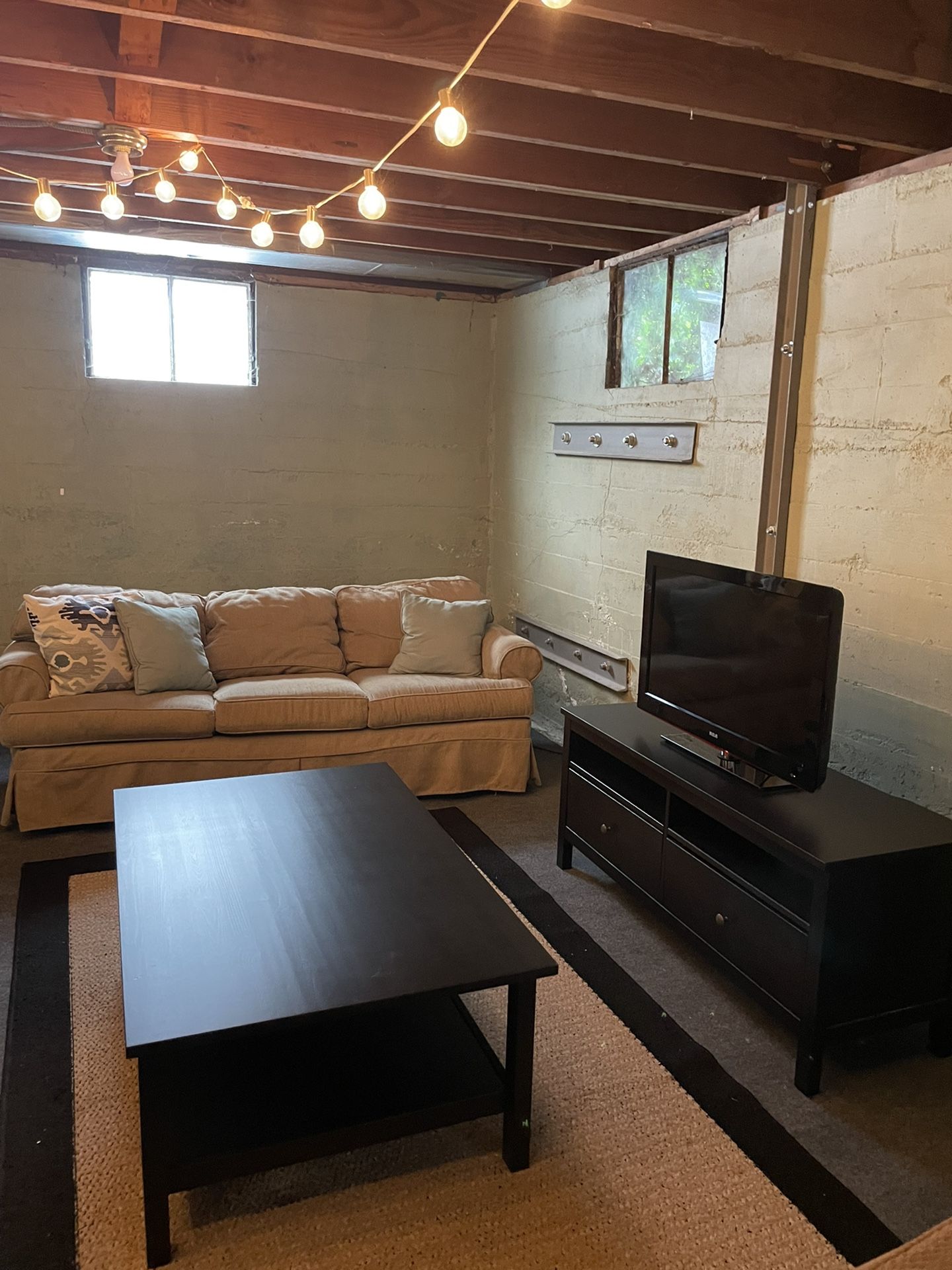 IKEA Hemnes Coffee Table and TV Stand, Black/Brown
