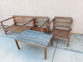 Patio teak set