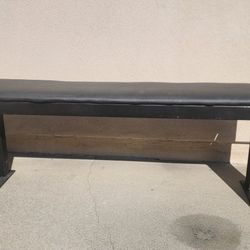 Black Weight Bench Press  4ftx11"x17" Heavy Duty Sturdy Flat
