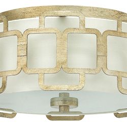 MUST SELL - Hinkley 4911SL Sabina 3 Light 15 inch Silver Leaf Flush Mount Ceil