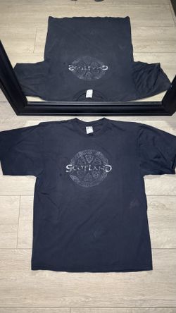 Y2K 2000s Scotland SpellOut Tribal Shirt