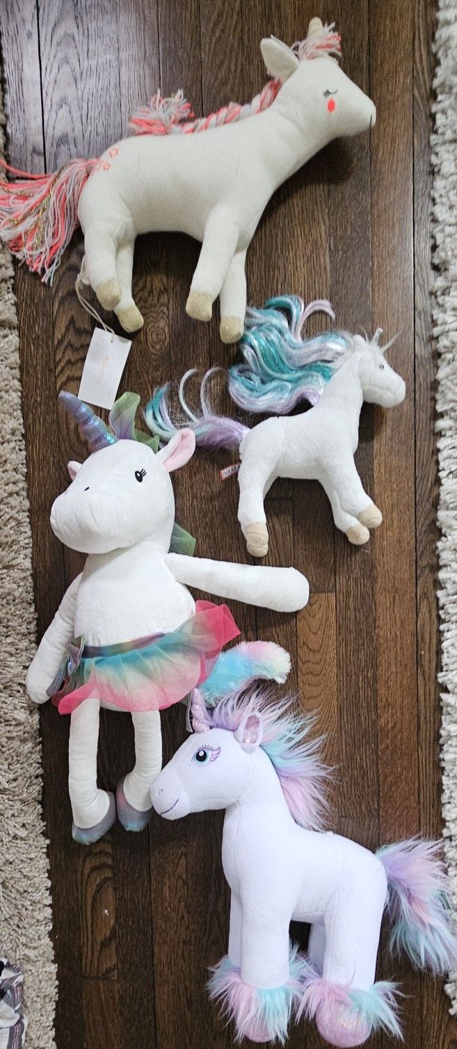 Lot Of All New Unicorn Themed Stuffed Animal Friends 