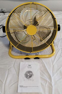 12" Heavy Duty Floor Fan - High Velocity 3-Speed Metal Fan Boxed