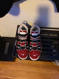 Nike Air More Uptempo Red Black White