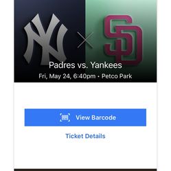 Padres Vs Yankees Friday And Sunday 1 Ticket Section 133