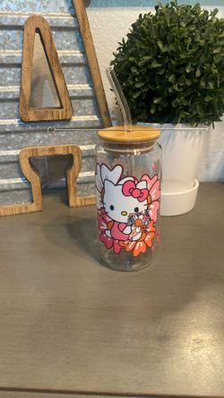 Hello Kitty Spring Glass Cup