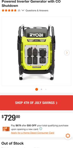 Ryobi generator
