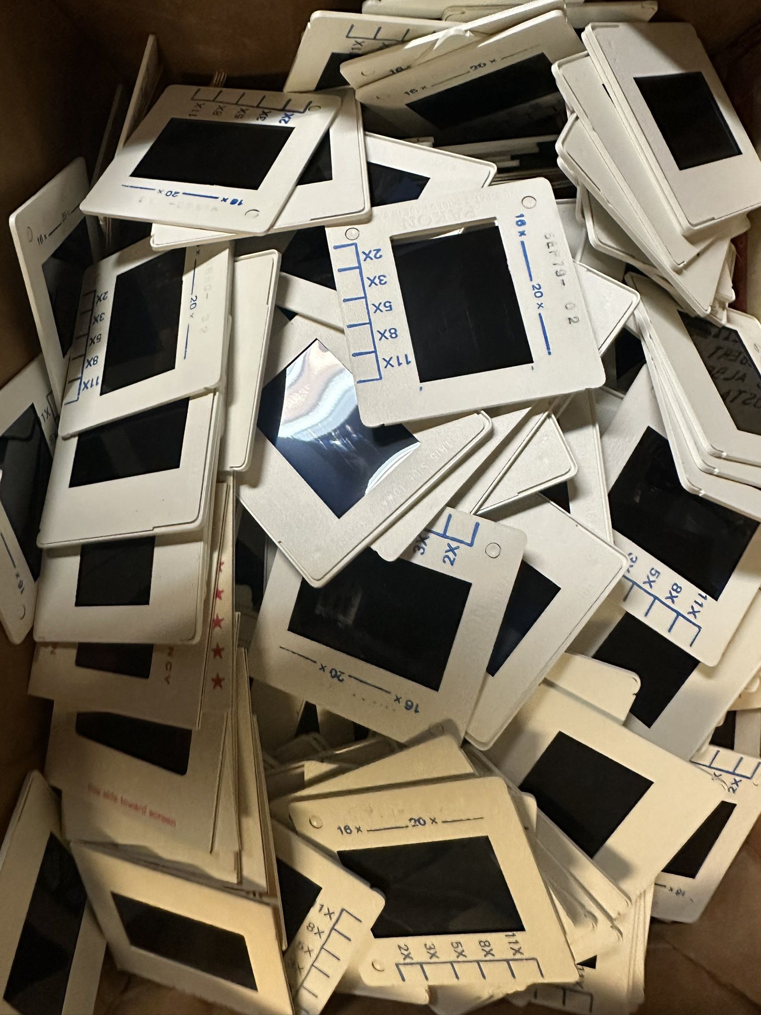 35 Mm Film Slides (medium Flat Rate Top Loading Box Full)