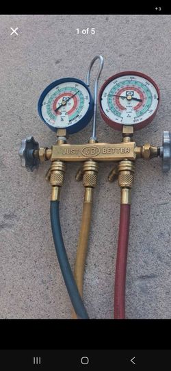 JB Industries Dual Manifold Gauge Set with Hoses