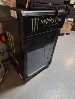 Monster Energy Brand Commercial Glass Door Refrigerator / Mini Fridge