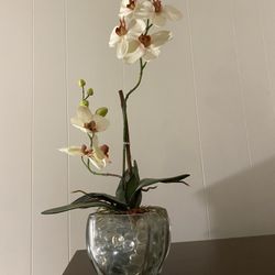 White Orchid Faux Plant