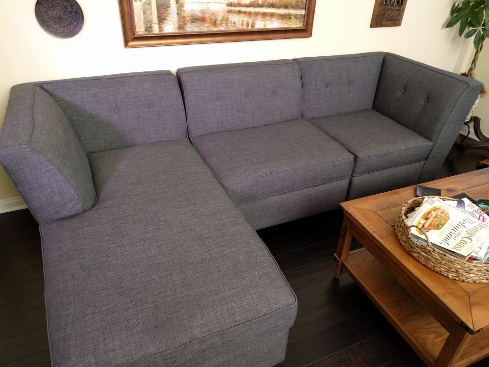 Macy's Harper Fabric 3-Piece Modular Sectional Sofa