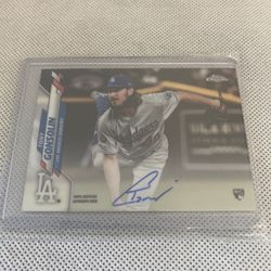 Tony Gonsolin Rookie Card Topps Auto
