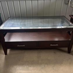 Beautiful Brown Tv Stand With 2 Side Table 