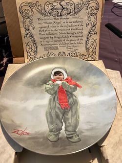 The winter angel collectors plate