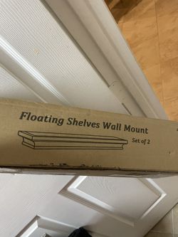2 White Floating Shelves With Screws