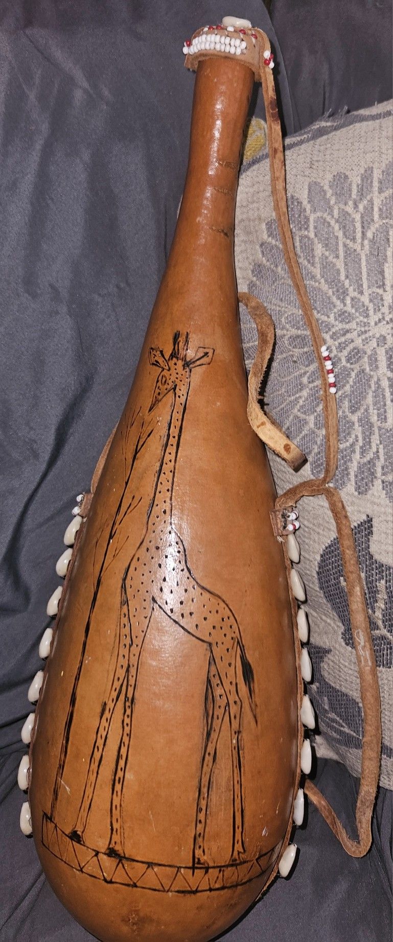 decorated gourd And Fulani Hat
