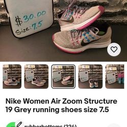 Nike Women Air Zoom Structure 19 Grey running shoes