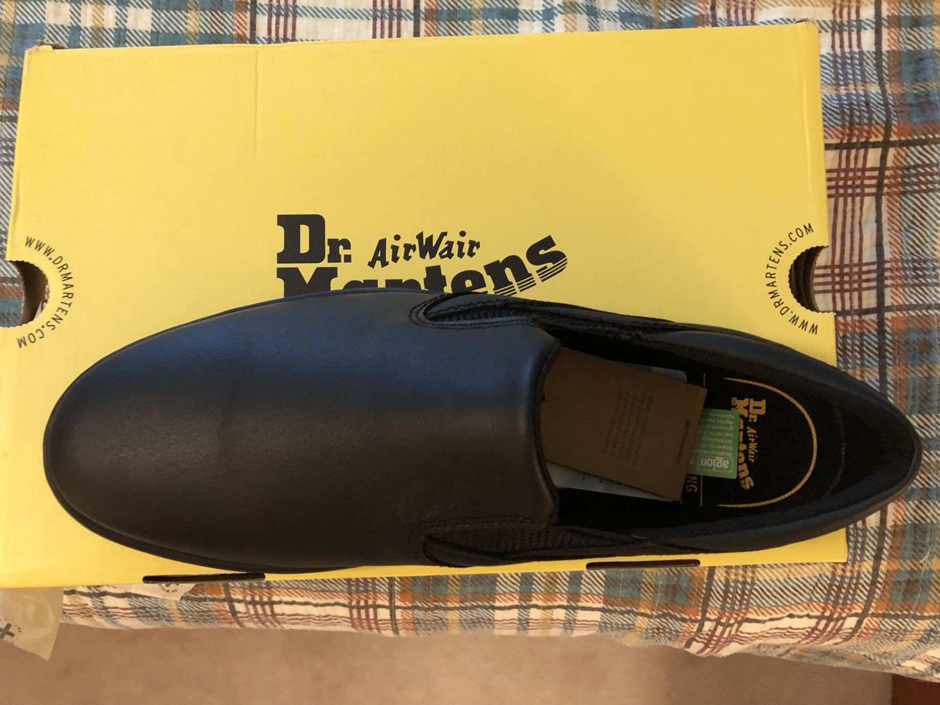 Dr Martens Non Slip Brockley Slip On Size 11 Black