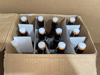 11 Amber Swing-Top Glass Bottles (24 oz) – Homebrew, Kombucha, Cider, More