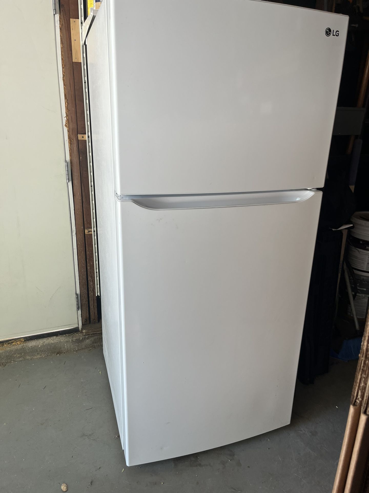 White LG refrigerator