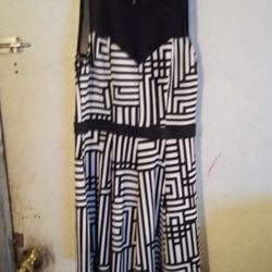 Material Girl Black &White Short Dress