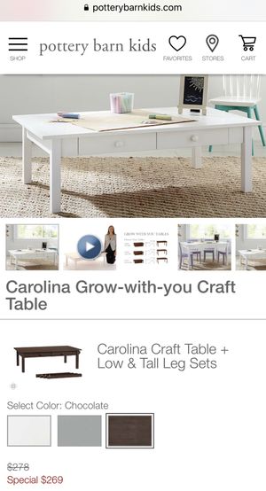 Pottery Barn Carolina Craft Table For Sale In Mesa Az Offerup