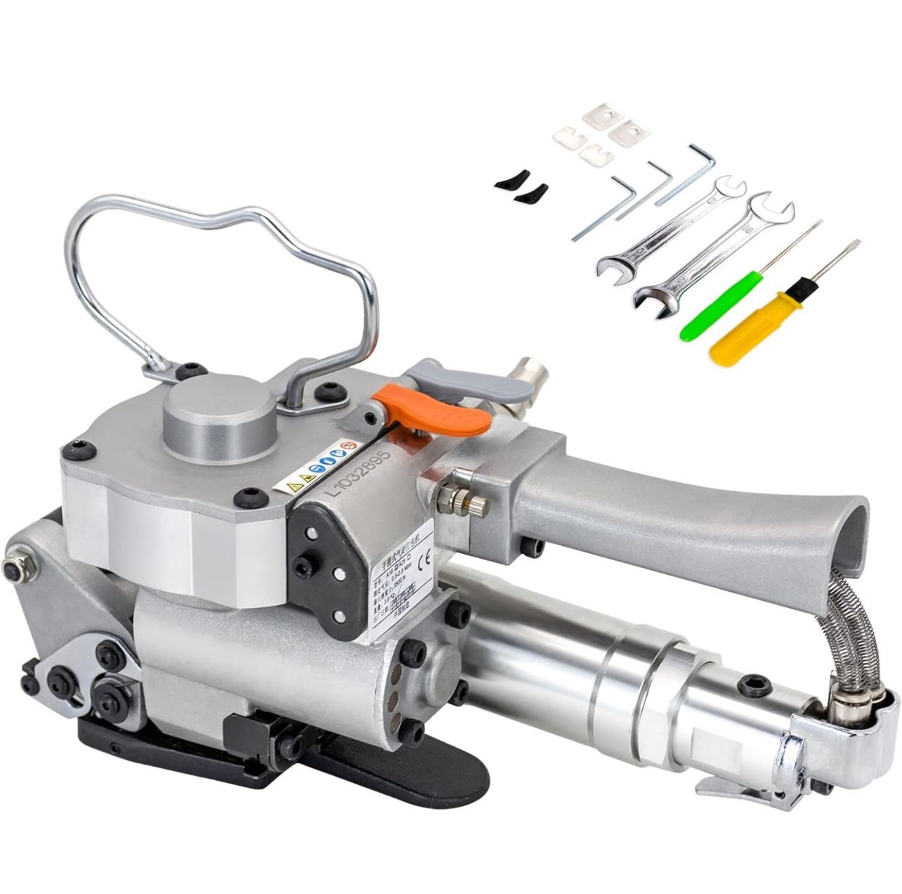 Pneumatic Strapping Tool A19, Banding Strapping Kit for 1/2 3/4inch Hand Held Automatic Packaging Machine Free Buckle PP & PET Banding Tools