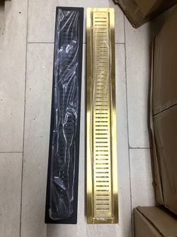 24” 30” linear drain 304SS new in the. BOx with grill standard drain hole super heavy duty construction made to last new ready for pick up blowout sal